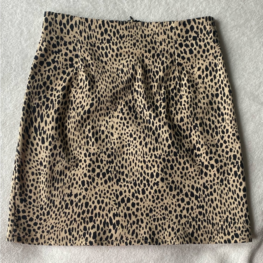 BRANDY MELVILLE Leopard Print Mini Skirt- FITS SIZE Small / Junior 3 - Picture 6 of 11